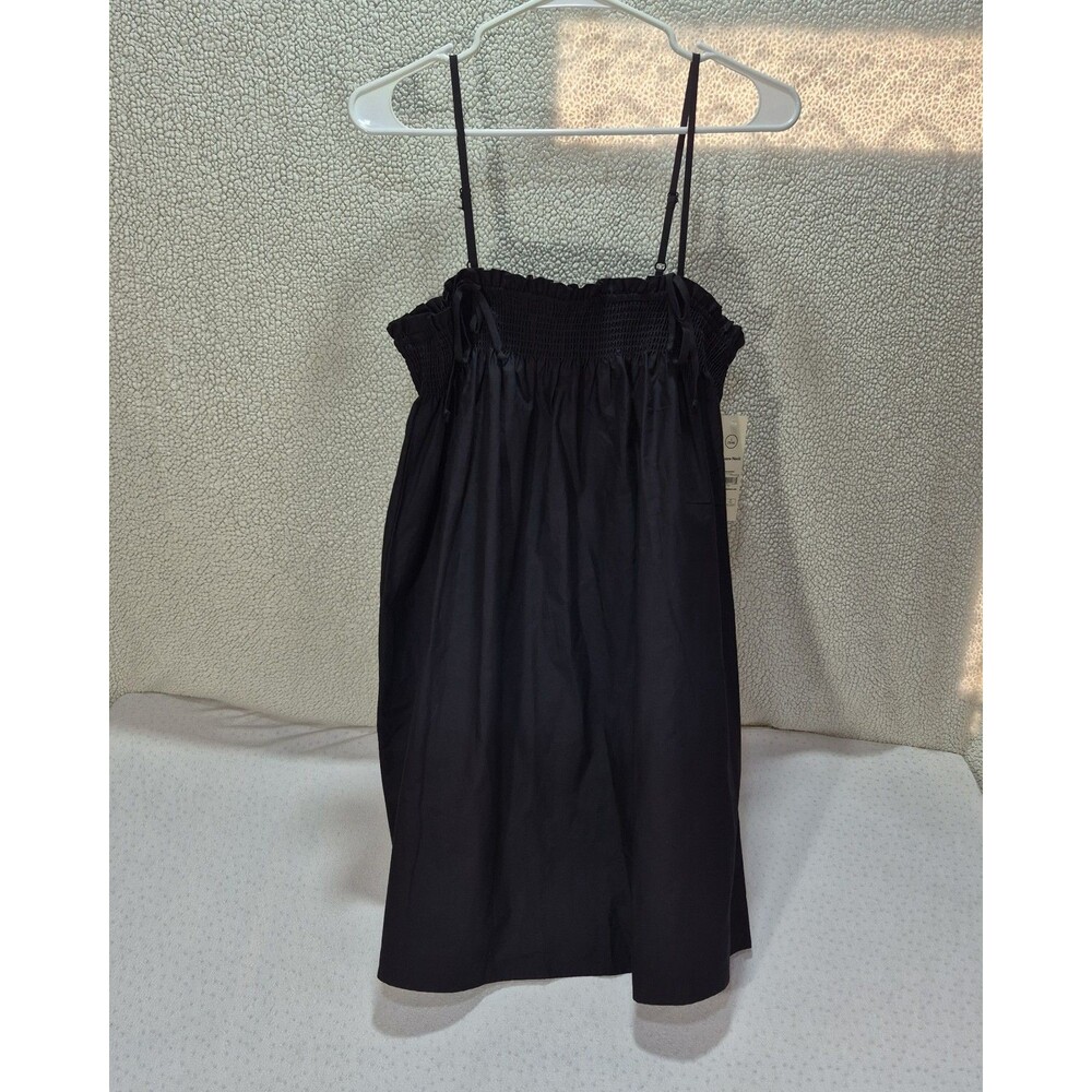 NWT No Boundaries Womens Size L 12-14 Black Soot Poplin Dress Adjustable Straps
